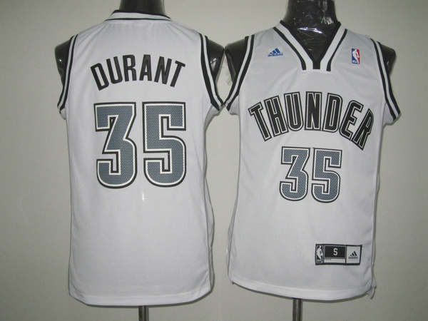  NBA Oklahoma City Thunder 35 Kevin Durant Swingman White Jerseys